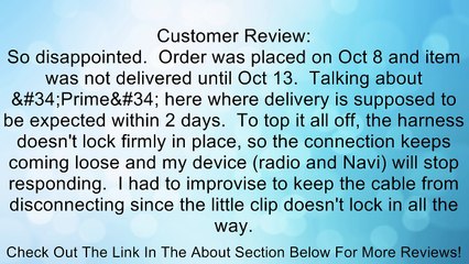 AudioBaxics Honda/Acura Navigation Retention Y Harness Cable Review