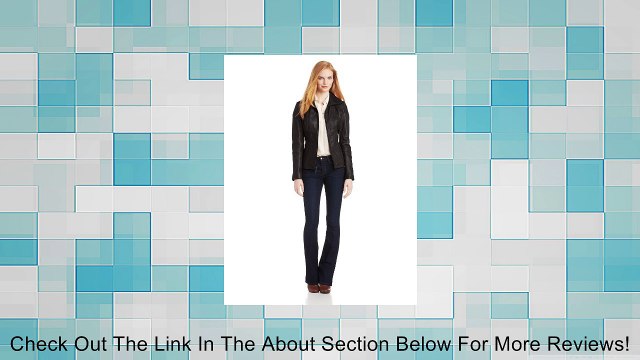 Anne Klein Women's Elaine Leather Jacket, Black, Medium Review