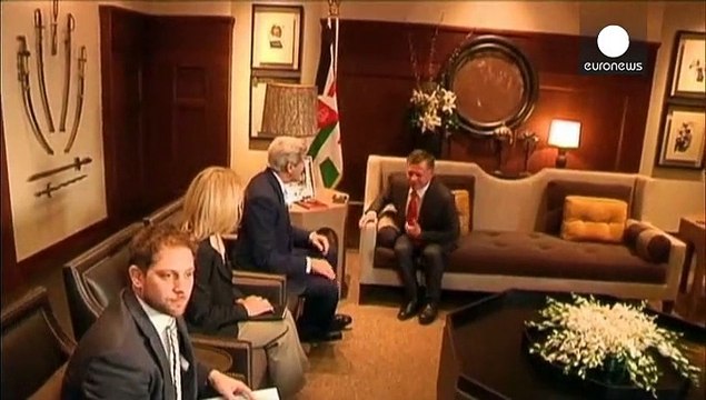 لقاء ثلاثي بين عاهل الأردن وكيري ونتانياهو لإحياء مفاوضات السلام بين فلسطين وإسرائيل