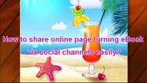 How to get online page turning eBook to be shared on social platforms?