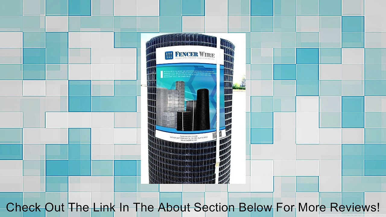 Welded Wire 16 Gauge Vinyl Coated Black 24"x50' 1/2"x1" Review