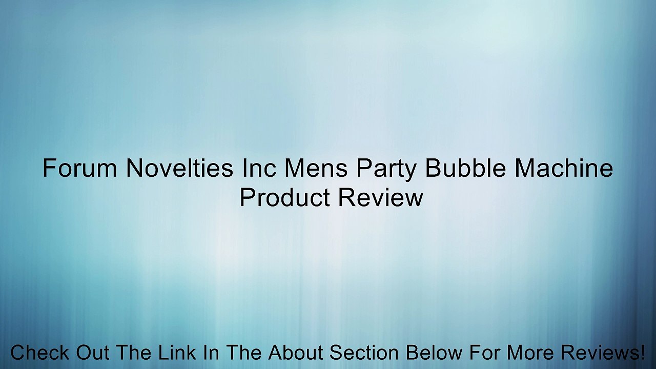 Forum Novelties Inc Mens Party Bubble Machine Review