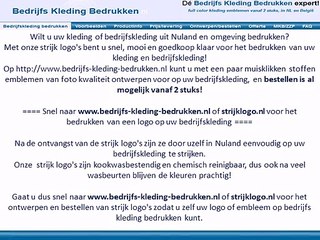 Kleding bedrijfskleding bedrukken Nuland