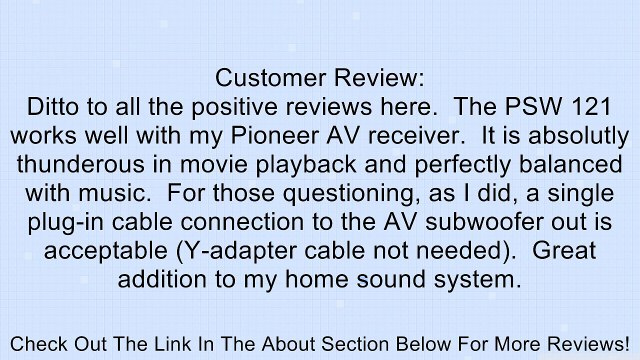 Polk Audio PSW 121 12-inch Powered Subwoofer Review