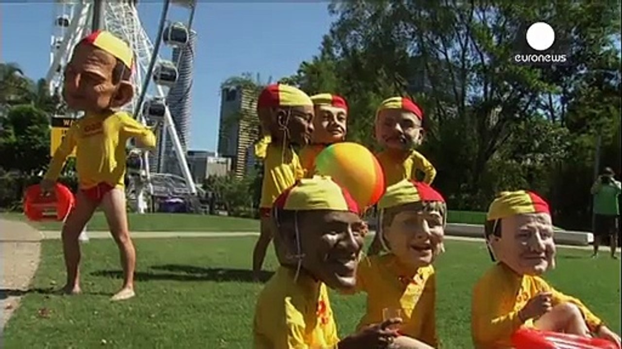 Protestaktionen vor G20-Gipfel in Brisbane