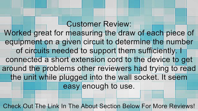 AGPtek� Digital LCD Electricity Usage Monitor Watt Voltage Amps Meter