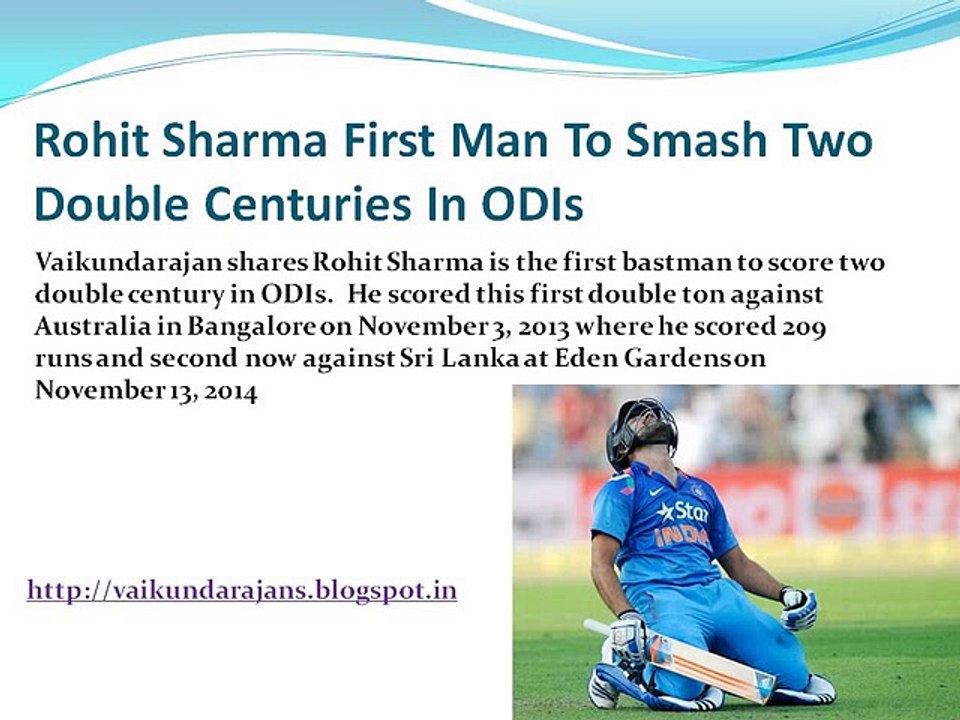 Vaikundarajan Pleased To See Rohit Sharma’s Double Ton At Eden Gardens