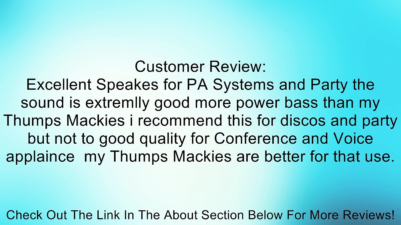 American DJ Supply ELS15A Powered 15-Inch 2 Way Speakers Review