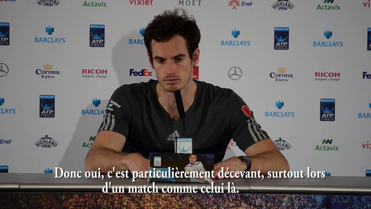 ATP - Masters Londres - Andy Murray : "Contre Federer, j'essayais juste de gagner deux points d'affilée"