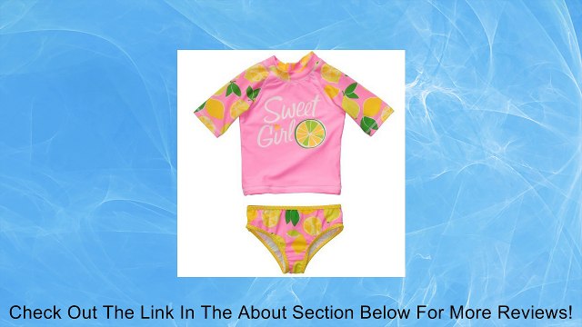 Carter's Girls 2-piece Neon Pink Rash Guard Set (2t-6x) Review