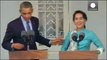 Obama pide junto a Suu Kyi cambios constitucionales en Birmania