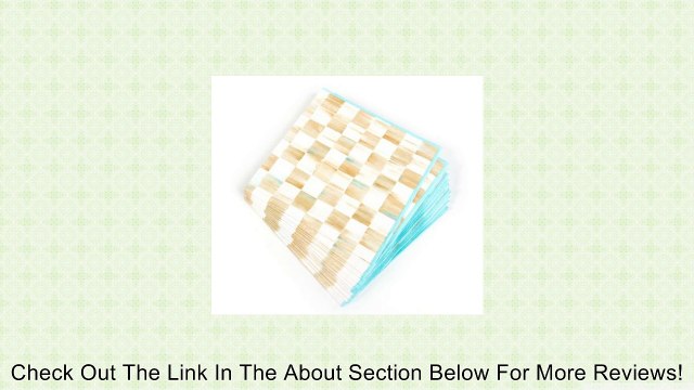 MacKenzie-Childs Parchment Check Paper Napkins - Dinner (8 sq. 20 per Pack) Review