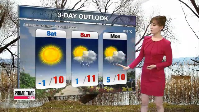 Cold weekend ahead, chance of showers nationwide Sunday evening
