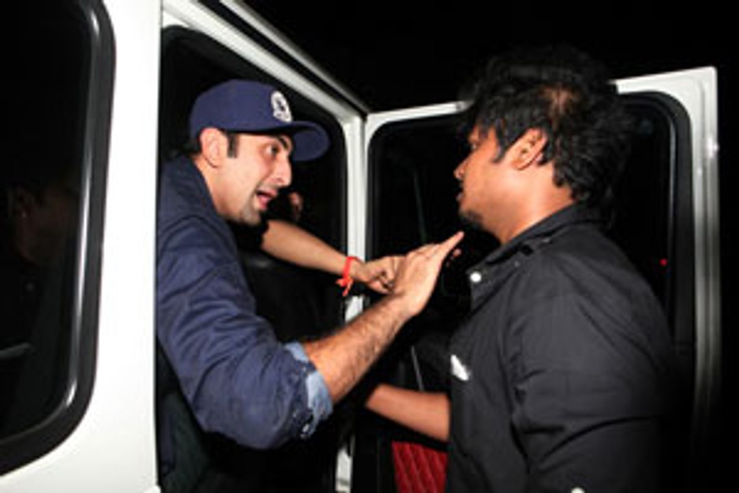 Ranbir walks off with the media crew's camera