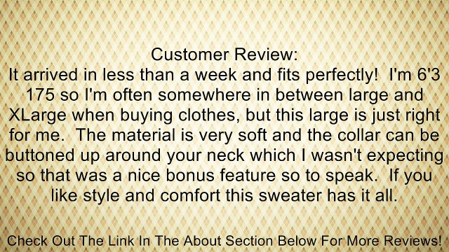 Haggar Men's Mock Neck Cardigan Sweater,Gray,Large Review