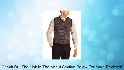 Haggar Men's Jacquard Vest,Red,Large Review