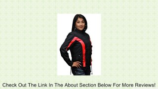 Ladies Textile Crystal Jacket Black & Red Review