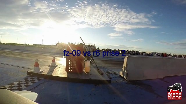 Yamaha Fz-09 vs R6 Drag Yarışları - Araba Tutkum