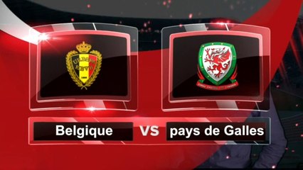 Match du jour: Belgique-pays de Galles
