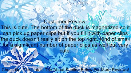 Novelty Bathtime Duckie Paper Clip Holder Review