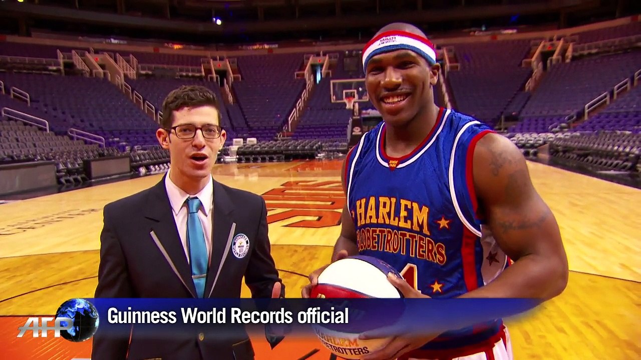 Record for basketball longest backwards shot is beaten