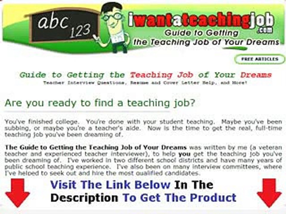 I Want A Teaching Job Review  MUST WATCH BEFORE BUY Bonus + Discount