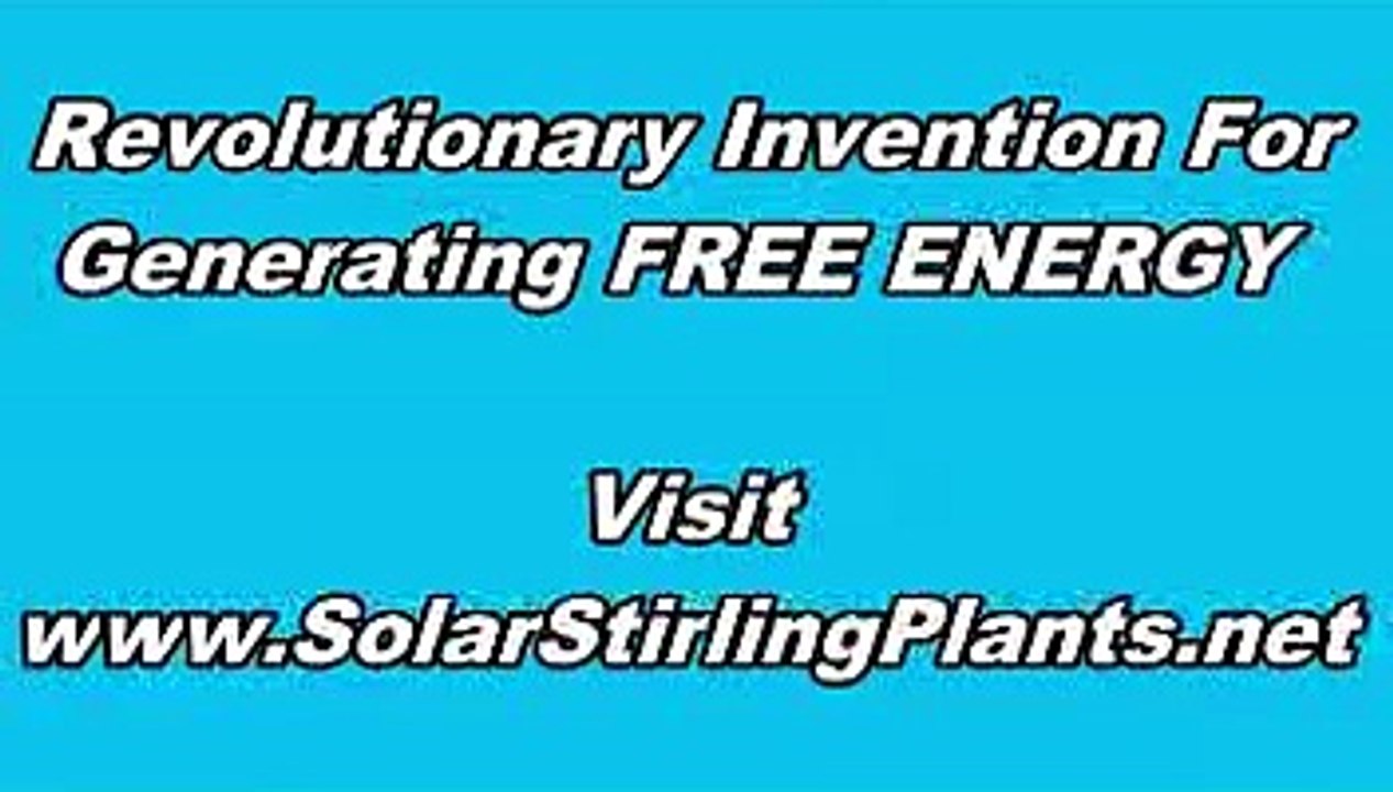 Supply FREE Energy at Home! AMAZING! Solar Stirling Plant