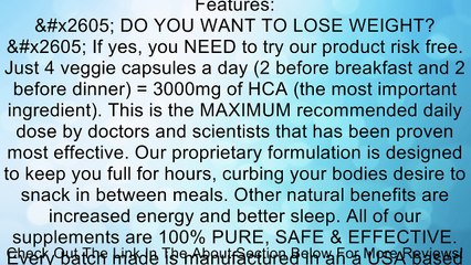 Download Video: 100% Pure Garcinia Cambogia Extract with HCA - 180 Veggie Capsules - All Natural Appetite Suppressant and Weight Loss Supplement by Island Vibrance