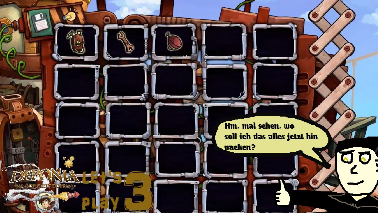 Deponia: The Complete Journey Let's Play 3: Verstauungsprobleme