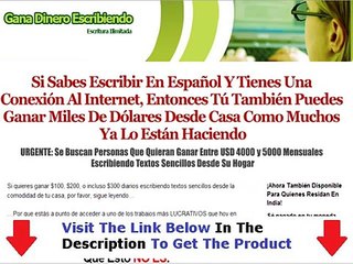 Gana Dinero Escribiendo Es Real + DISCOUNT + BONUS