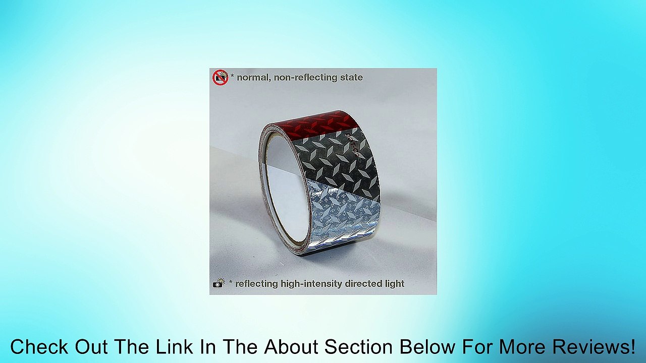 Reflexite REF-DOT Retroreflective Conspicuity Tape: 2 in. x 15 ft. (Red/White Diamond Plate Design) Review