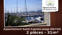 A vendre - appartement - Saint-Cyprien plage (66750) - 2 pièces - 32m²