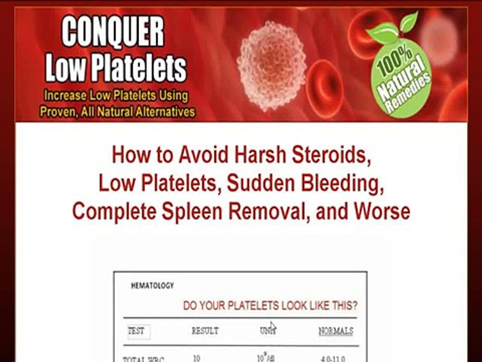 Conquer Low Platelets