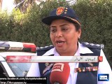 Dunya News - First Female Section Officer in Karachi Traffic police