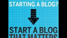 how to start a blog that matters pdf
