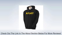 Black ARMY Hooded Sweatshirt with gold print Review