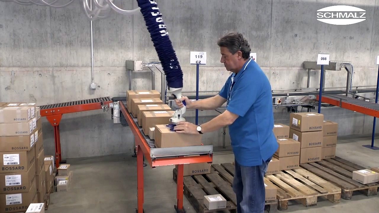 SCHMALZ Vakumlu Taşıma Sistemleri -- Karton Kutu