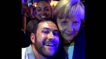 Germany’s Merkel poses for 'selfie' outside Brisbane bar