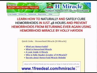 Hemorrhoid Miracle Hemorrhoid Cure