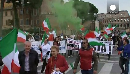 Anti-immigration protests in Rome