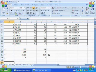 Micro Excel learning in Urdu and Hindi video tutorial part 3