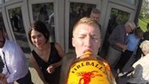 GoPro Attached To Bottle Of Whiskey At Wedding