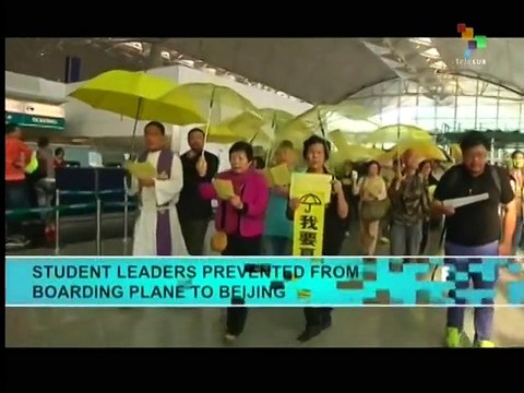 Hong Kong: Student protests face counter-demonstrators