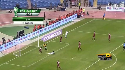 اهداف مباراة السعودية وقطر 1-1 [ كاس الخليج 22 ] بصوت جميع المعلقين HD