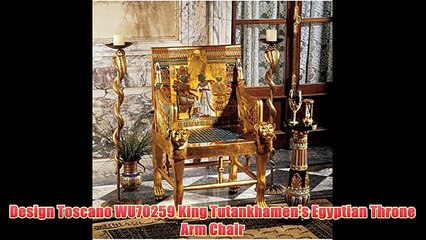 Design Toscano WU70259 King Tutankhamen's Egyptian Throne Arm Chair