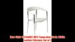 Euro Style 17215WHT-MP2 Tanya Arm Chair White Leather/Chrome Set of 2