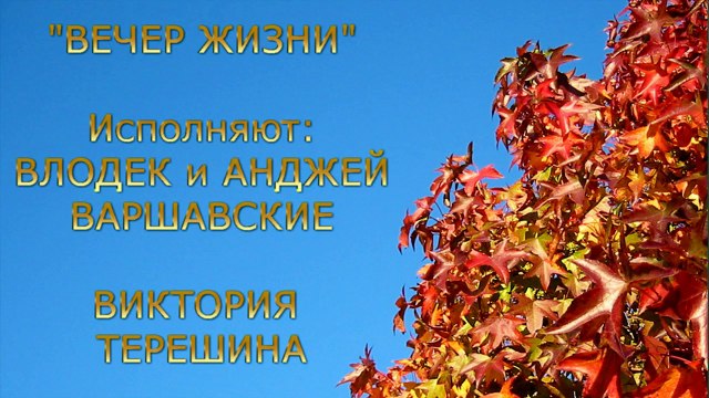 ВЕЧЕР ЖИЗНИ