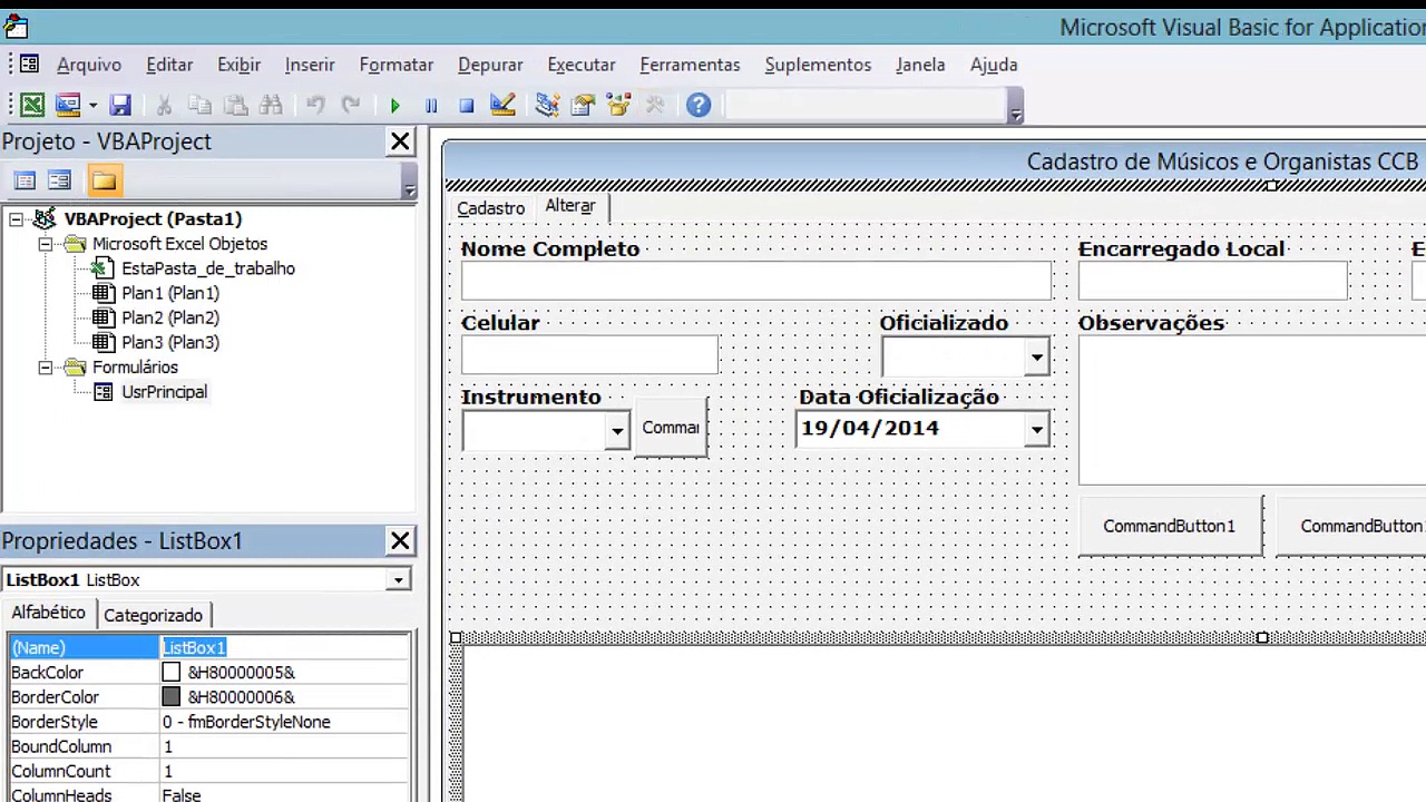Curso de Excel Cadastro de Clientes