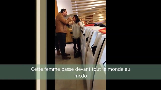 Une hystérique fait un scandale au McDo