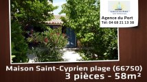 A vendre - maison/villa - Saint-Cyprien plage (66750) - 3 pièces - 58m²